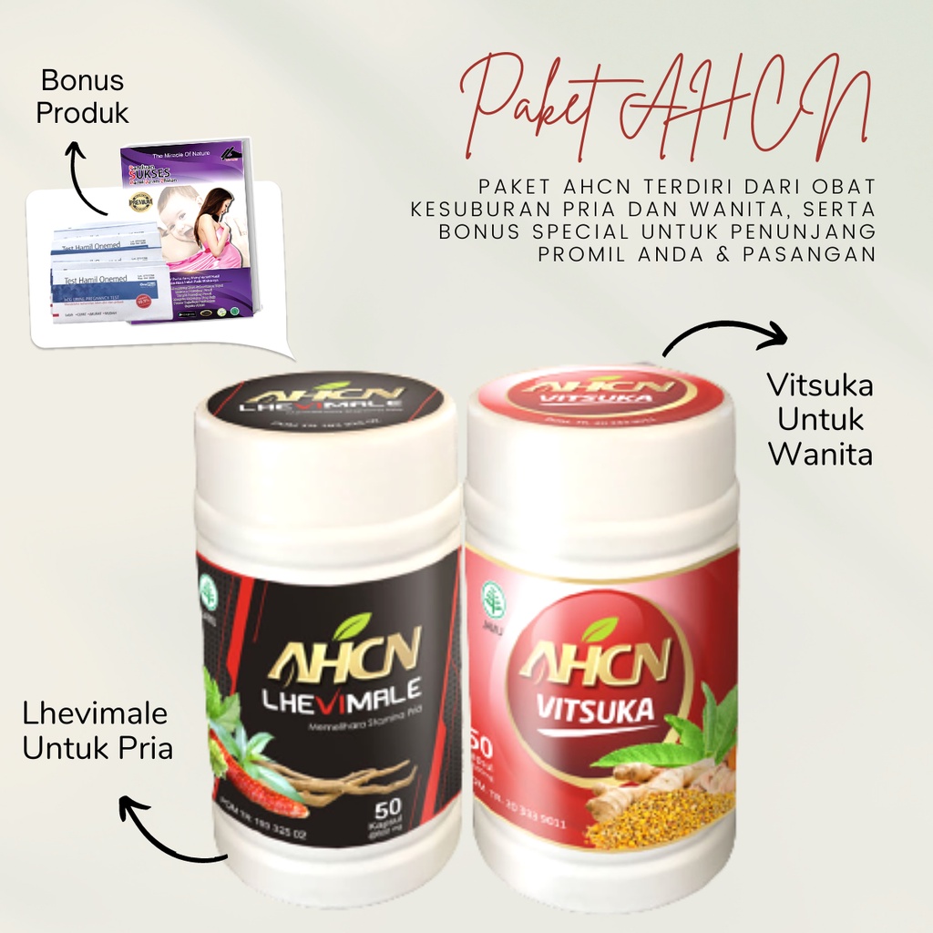 Paket Promil AHCN - Obat Kesuburan Pria & Wanita Untuk Penyubur Kandungan & Sperma Agar Cepat Hamil - Promil Lengkap Suami Istri Progam Hamil - Paket Obat Hamil Penyubur Kandungan & Sperma - AHCN 100% Herbal Asli-3