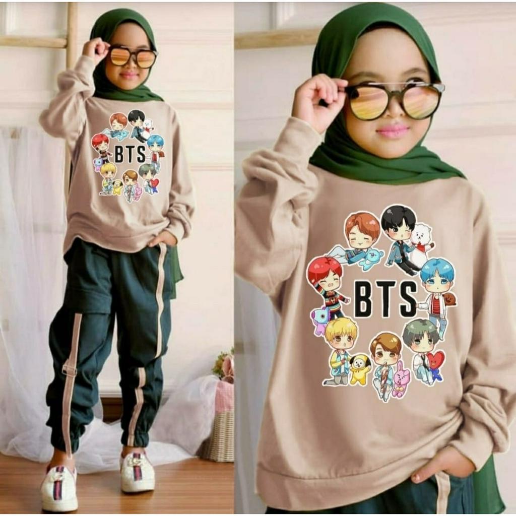 PCS SET BTS KIDS BABYTERRY FE 3 UKURAN S M L