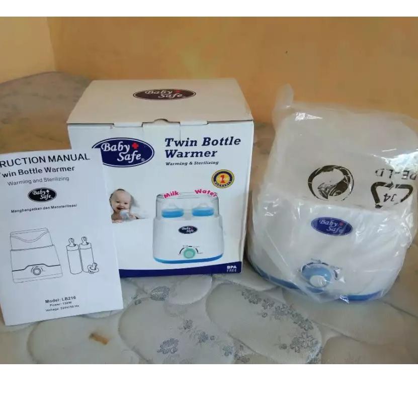 PROMO!!! Baby Safe LB216 Twin Bottle Warmer dan Sterilizer 4 in 1 / Penghangat Susu dan Alat Steril