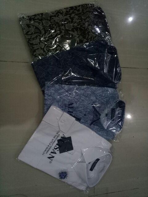 Kemeja Batik Pendek Alisan Slimfit 00101