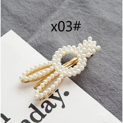 Alloy Rabbit Peach Beloved Butterfly Knot with Pearl Mesh  Hair clip