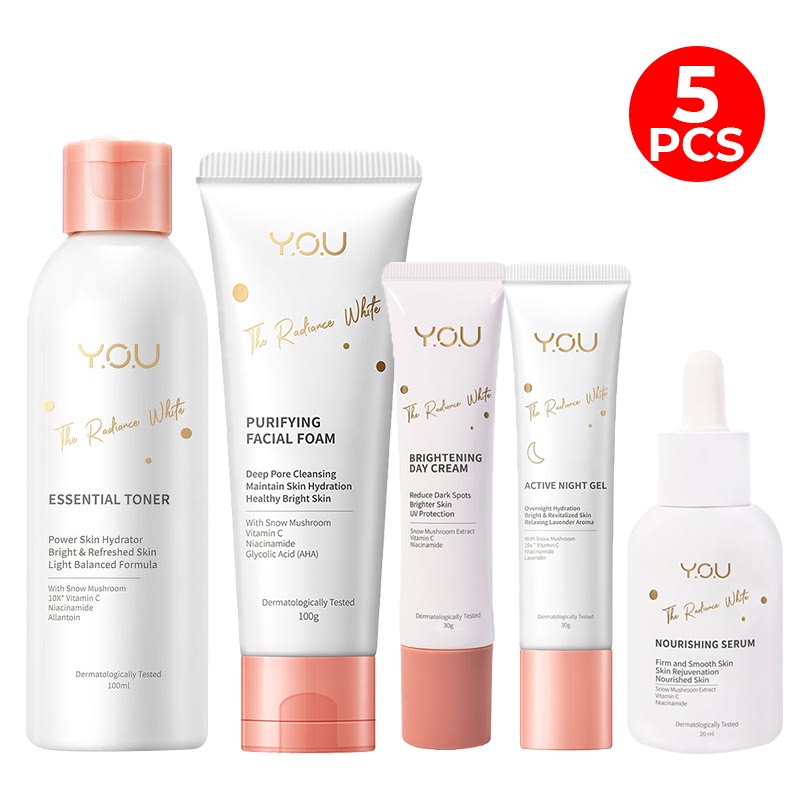 The Radiance White Series Facial Foam Nourishing Serum Advanced Day Cream Active Night Gel Y.O.U