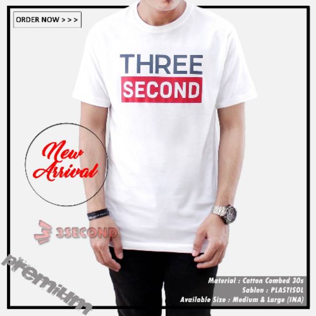 Kaos distro pria three second