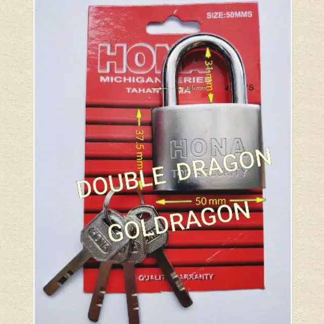 Gembok Hona 50 Mm Pendek