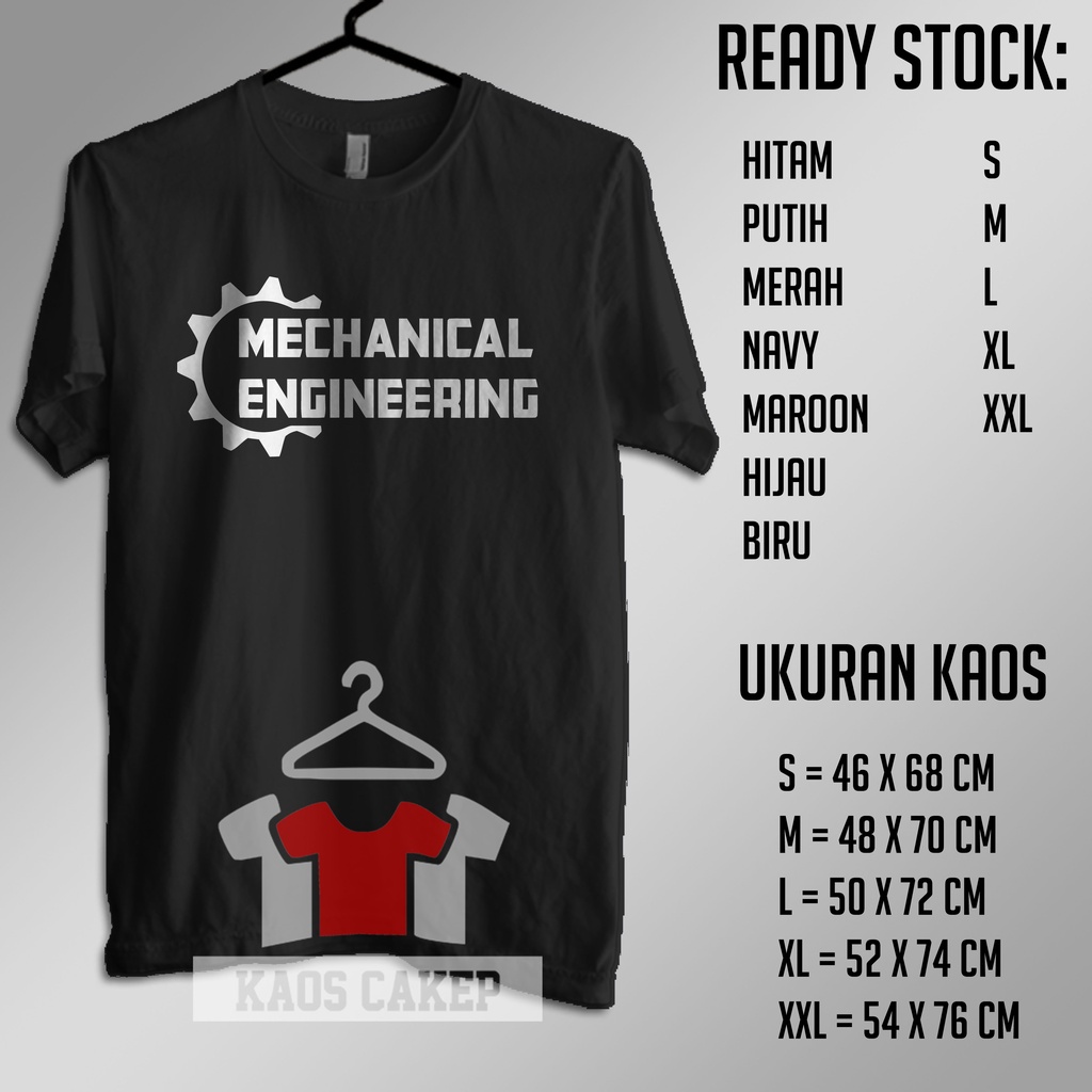 Kaos Baju Mechanical Engineering Teknik Mesin Kaos Distro