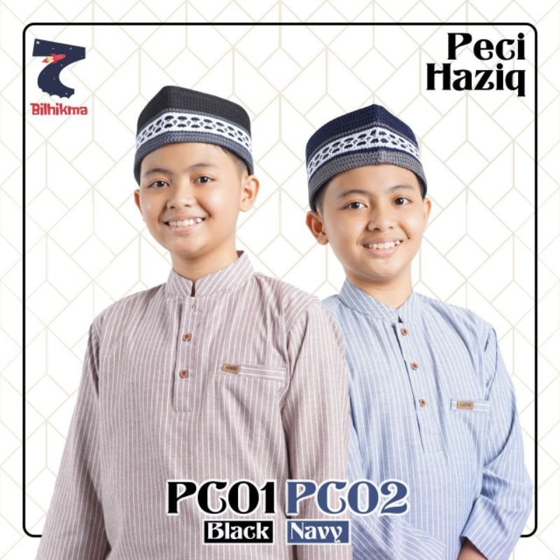 CUTEKIDS BILHIKMA// Peci Haziq // Baju anak kualitas : peci tunik kaos tas sandal sepatu celana sete