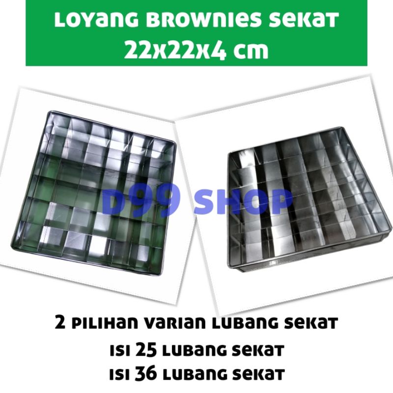 loyang brownies sekat 22x22/loyang sekat/loyang brownies