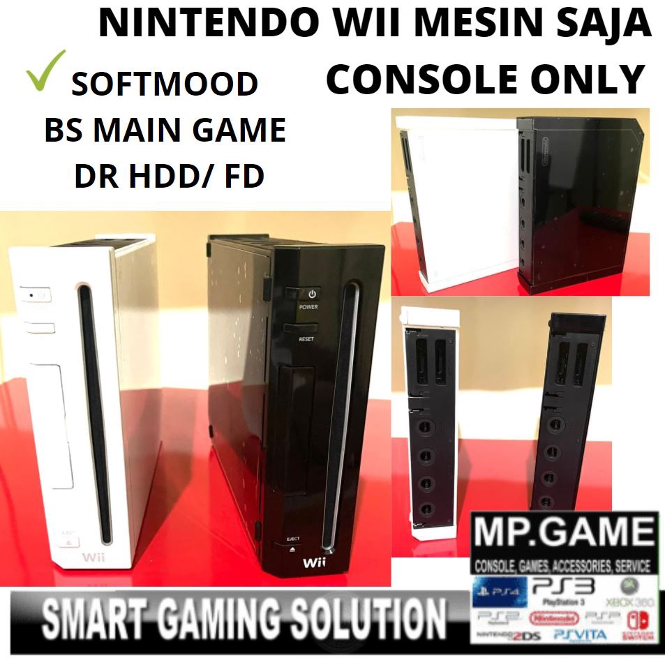 MP Softmod Nintendo Wii Mesin Wii Console Wii Mesin Saja Tanpa Tutup Samping