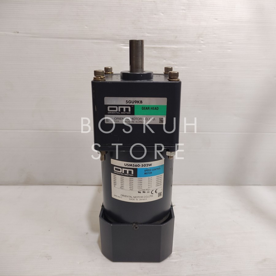 Dinamo Motor Gearbox Oriental Motor 60W 1:9 220V 161 RPM