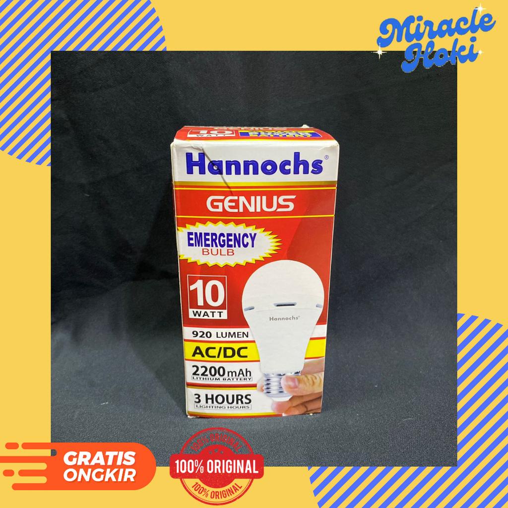 Lampu Led Hannoch Genius 10W 10wat Emergency Magic Hannoch