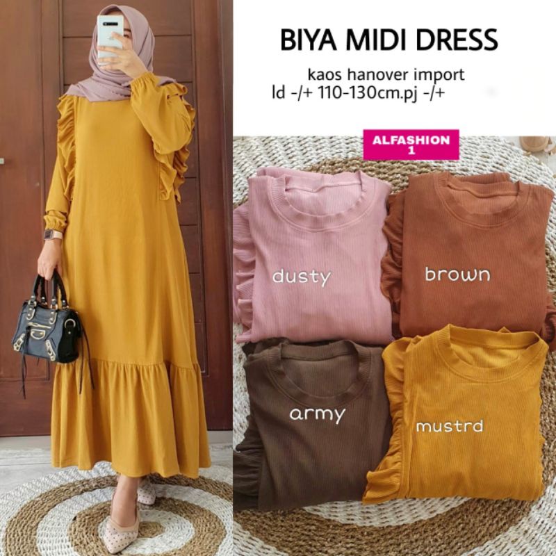 Gamis Jumbo Biya Midi by ALfashion  Fashion Solo EEE