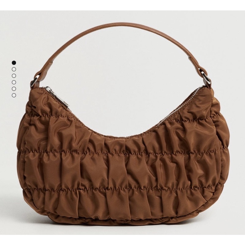 [MANGO] Ruched Baguette Bag