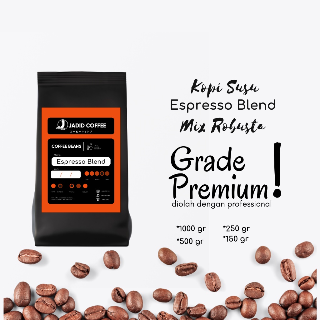 

KOPI HOUSE BLEND FOR KOPI SUSU ARABIKA MIX FINE ROBUSTA