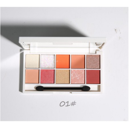 LAMEILA EYESHADOW 10 COLOR CASING GLITER MEWAH PIGMENTTED / LA MEI LA EYESHADOW PERONA MATA HK-5055