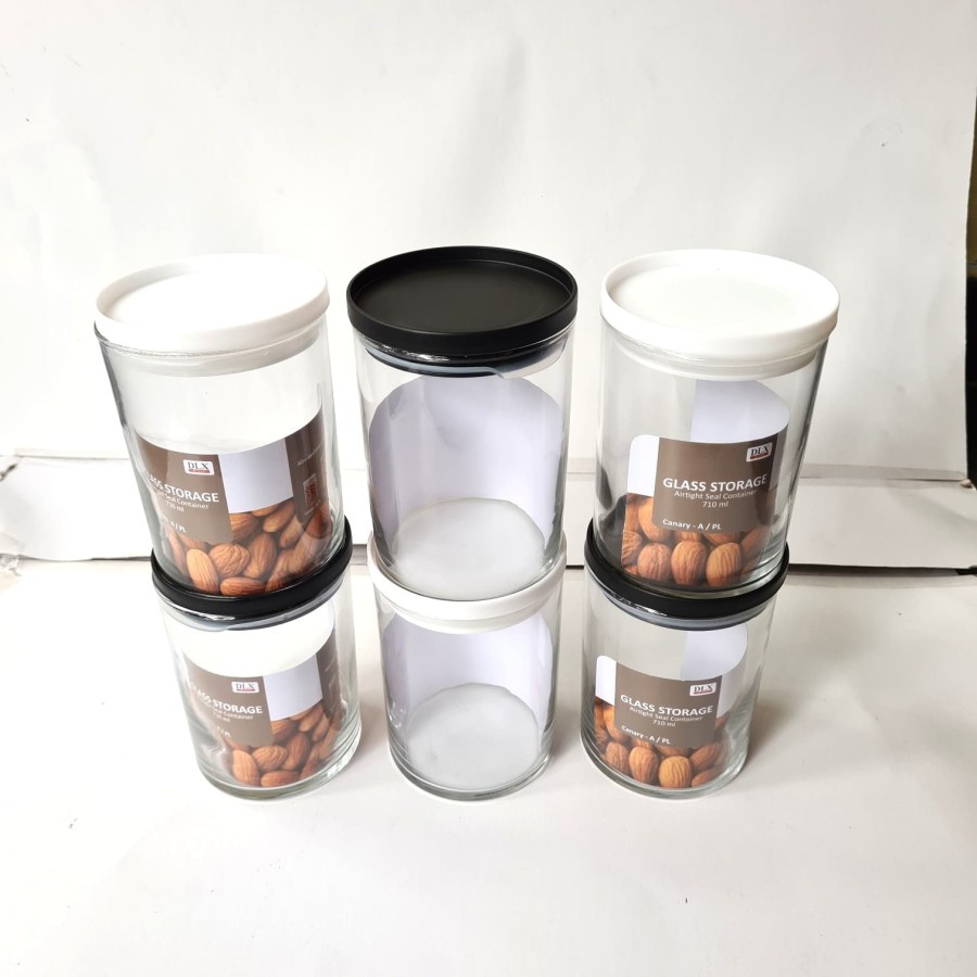 Toples Canary A 710ml Kaca Kedap Udara Tutup Plastik / Toples Kaca / Toples Kopi