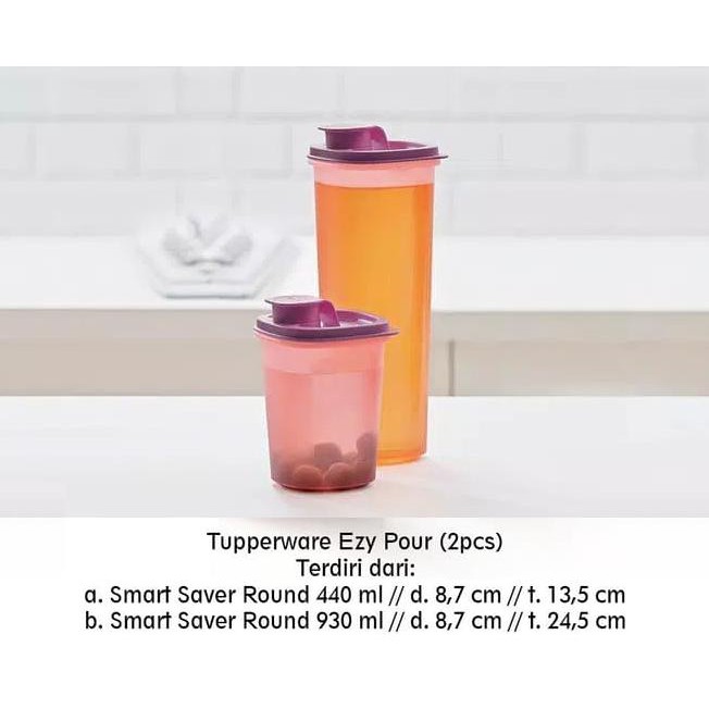 Jual Tupperware Ezy Pour Set Tempat Minyak Ezi Kecap Saus Tinggi Pendek u Limited