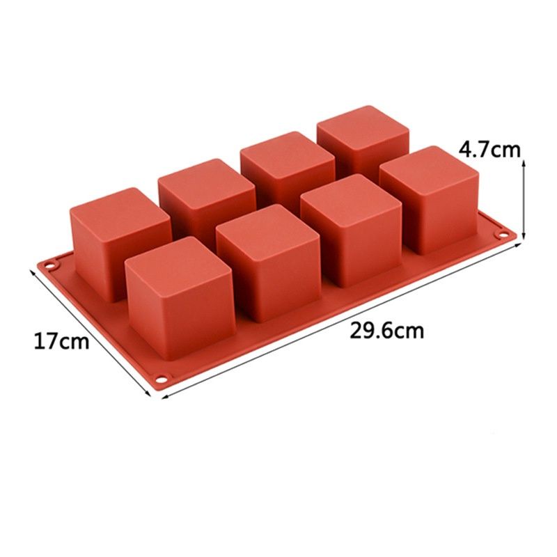 Cetakan silikon kotak / Cetakan kubus /cetakan cake Domino /Square silicone