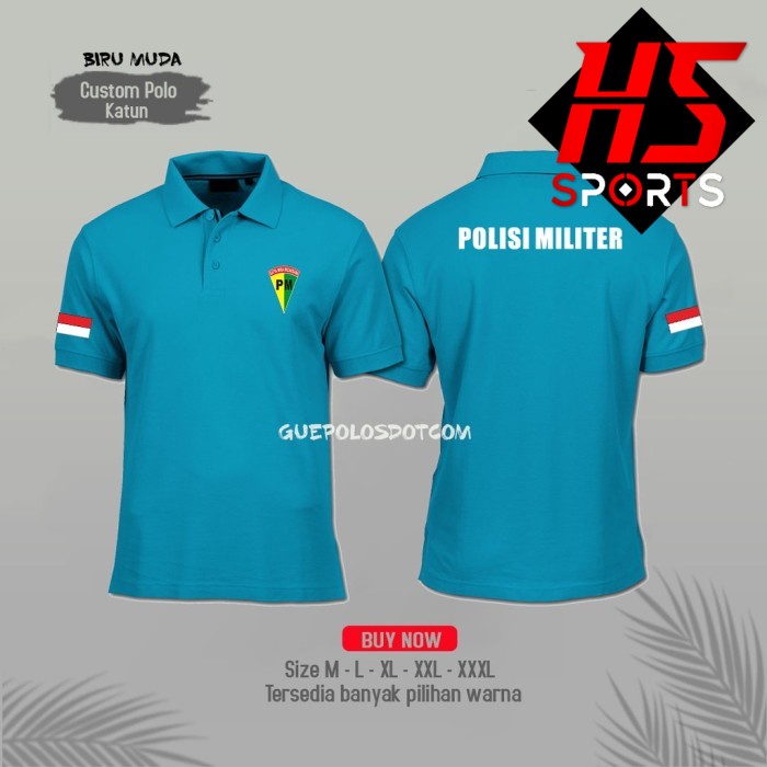 Poloshirt - Kaos Polo PM Polisi Militer Indonesia - BAJU KEERAH PM