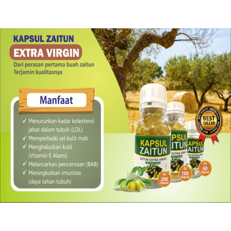 KAPSUL MINYAK ZAITUN EXTRA VIRGIN