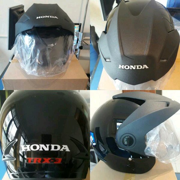 bermanfaat helm half face honda trx3 dan hmj1 original sni baru jooss