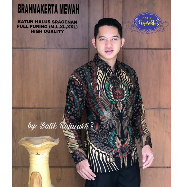 Batik BRAHMAKERTA MEWAH FULL FURING Katun Cabut Halus Ori Solo