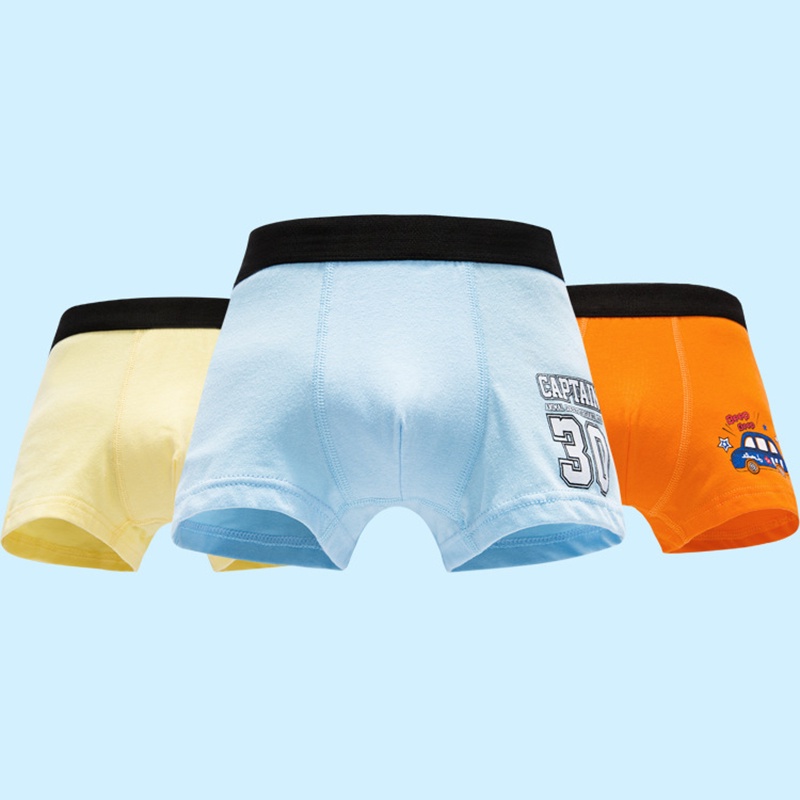 3PCS/Set Celana Dalam Anak Katun Sederhana Nyaman Boy Boxer CD