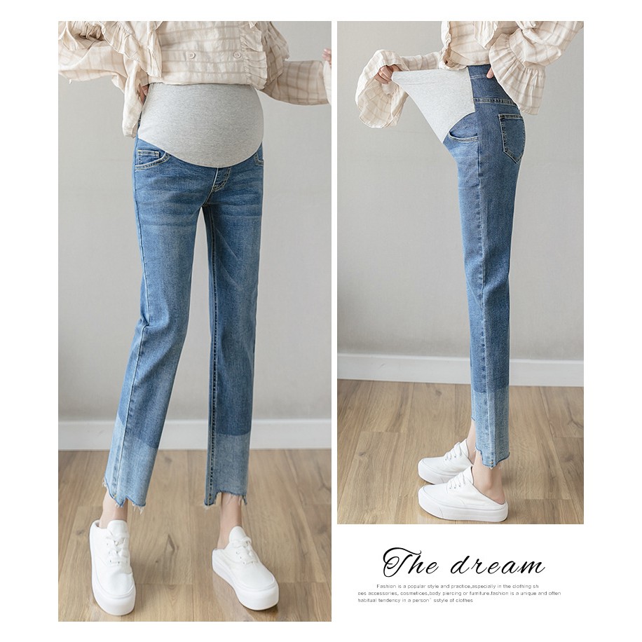 Hyren.id P15 Celana Panjang Hamil Jeans Import Denim Pakaian Fashion Long Pants Maternity