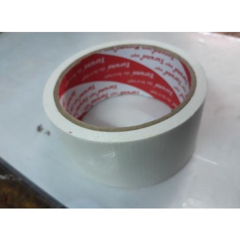 

Lakban kain putih white 2 inch x 7 meter / cloth tape 44 mm x 7 meter