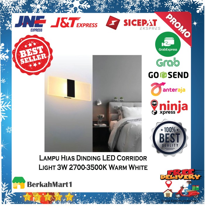 Terlaris Lampu Hias Dinding Kamar LED Corridor Light 3W Warm White