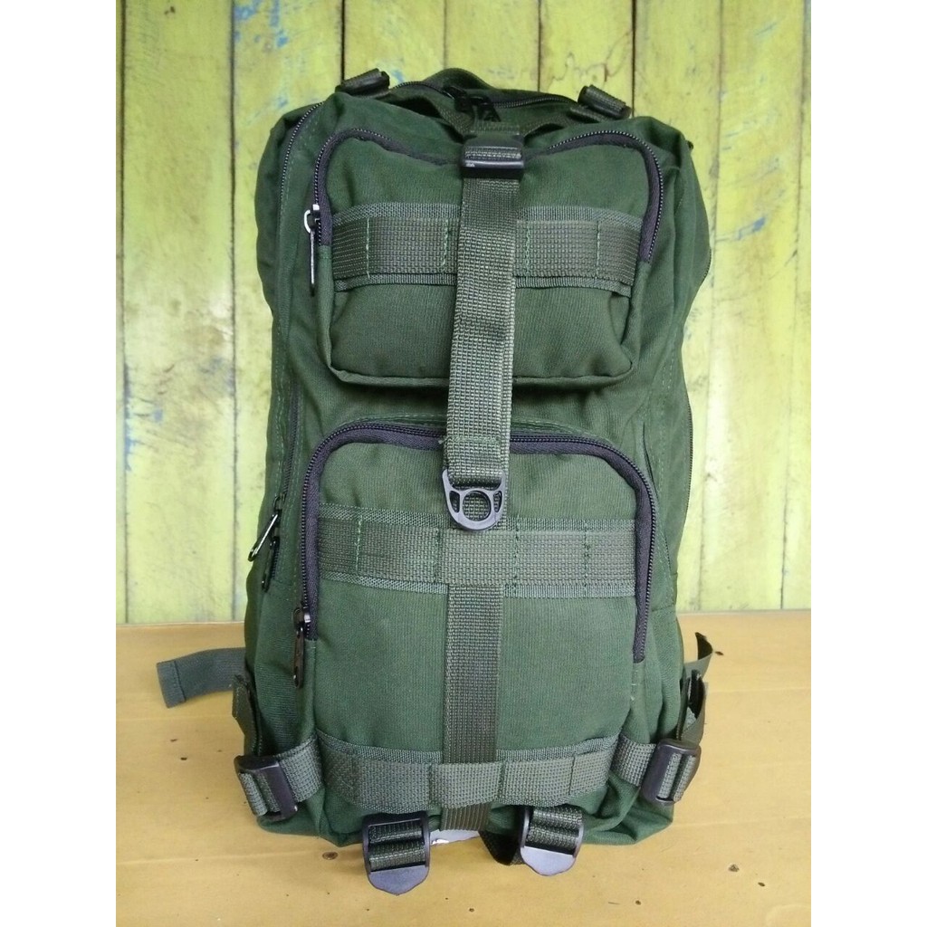 Termurah di Shopee  Tas Ransel Lebanon Hijau Army Kecil