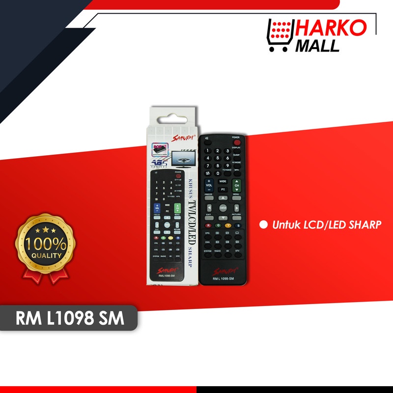 Remote Universal TV LCD Sharp RM1098SM