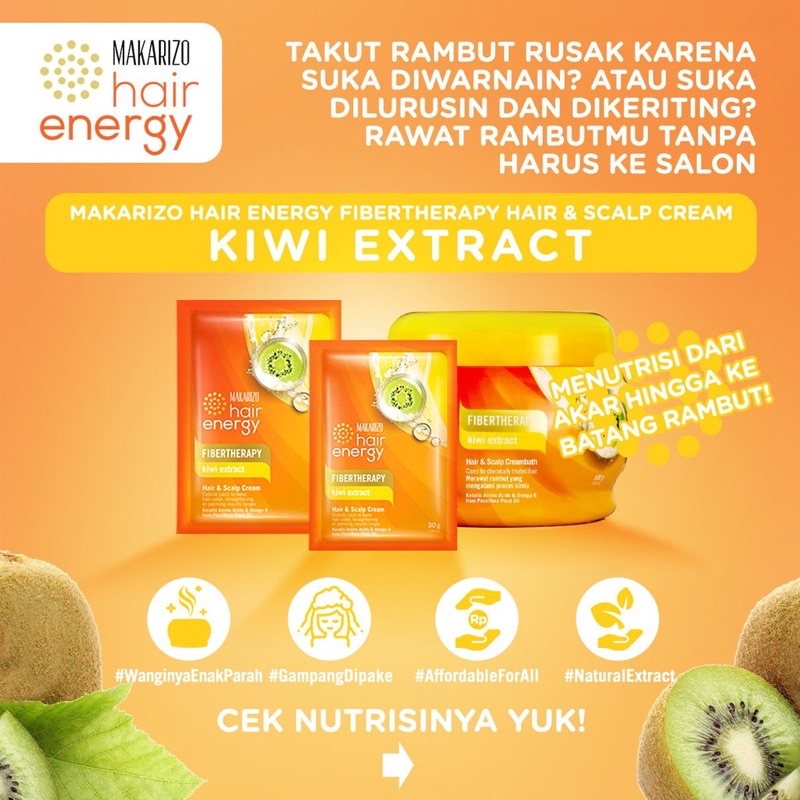 MAKARIZO Hair Energy Fibertherapy Hair &amp; Scalp Creambath Indonesia / Conditioning Shampoo Easy Straight Scentsations Hair Fragrance Advisor Repair Vitaglitz Vitacaps Vitamax / Shampo Sampo Kondisioner Pelurus Tonic Serum Vitamin Perfume Parfum Mist Rambut