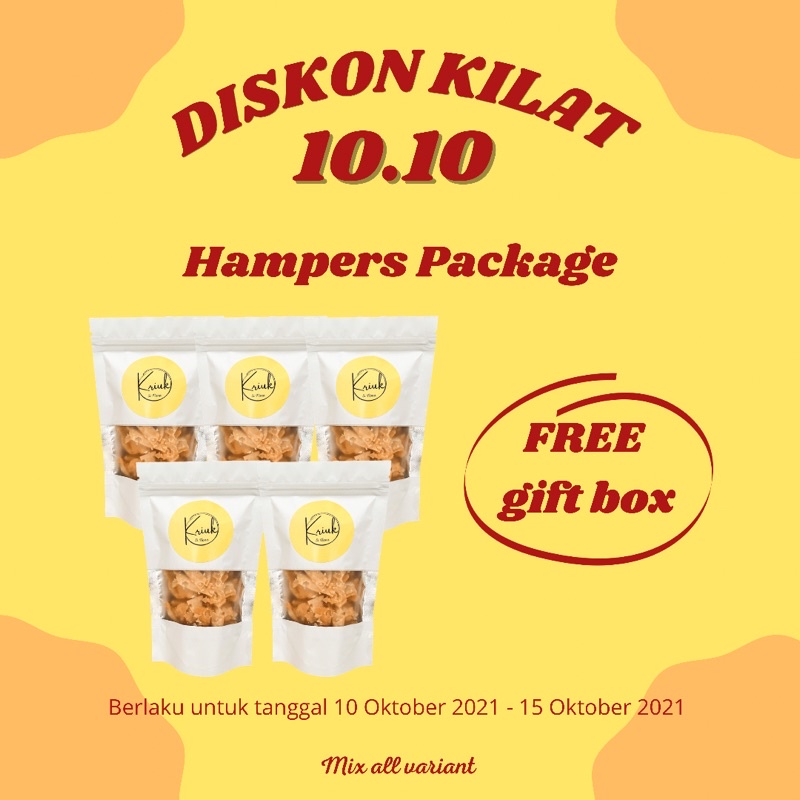

DISKON KILAT 10.10 Hampers Package 5pcs + free gift box