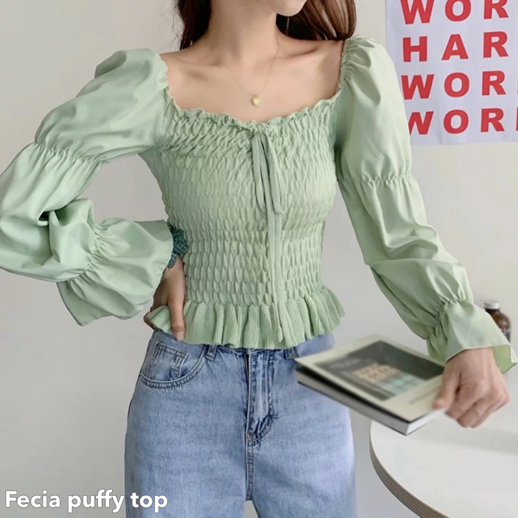 Fecia puffy top -Thejanclothes