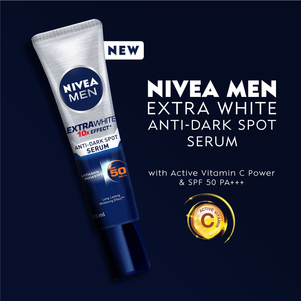NIVEA MEN Extra White Dark Spot Minimizer Facial Foam | Serum (✔️BPOM) Halal (KIM)