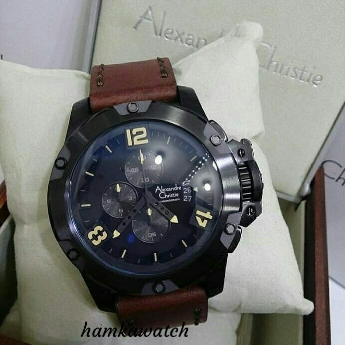 jam tangan / Watch_Id pria alexander cristie ac6295 black