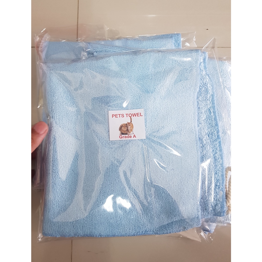 Handuk Kucing, kelinci &amp; Anjing MICROFIBER TOWEL untuk Mengeringkan Bulu Cepat