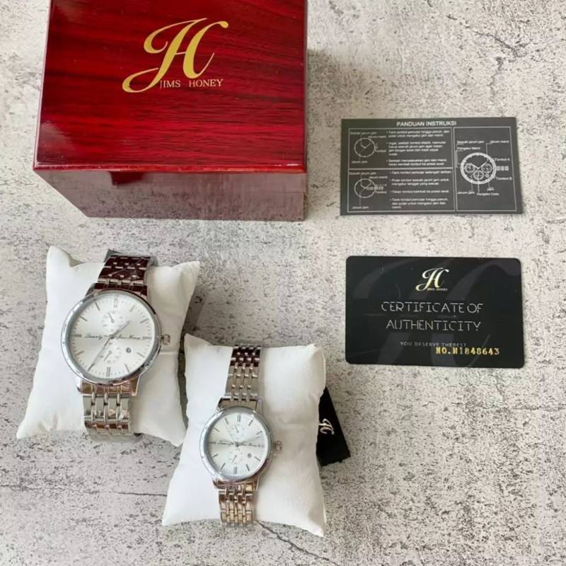 JAM TANGAN COUPLE/SATUAN KODE 8138 JIMSHONEY ( JT 8138 )