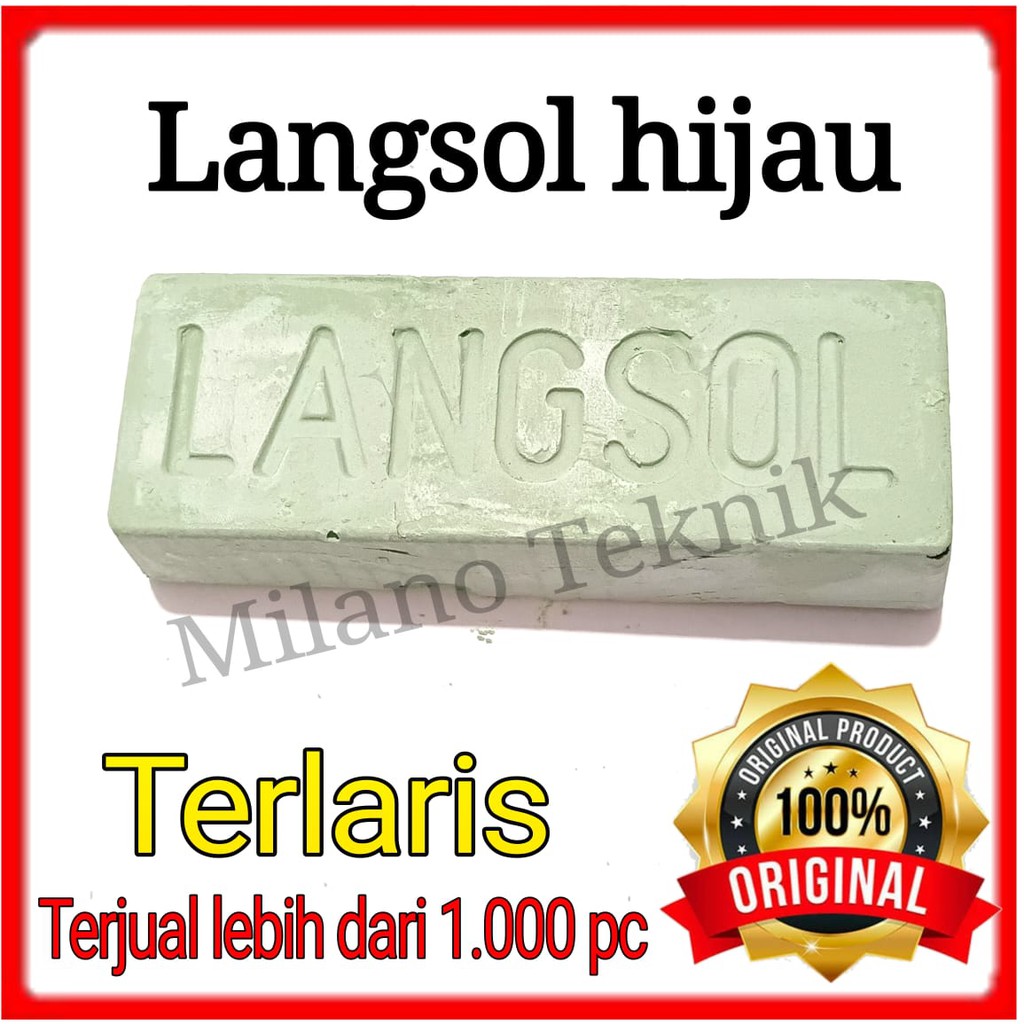 Batu poles langsol hijau batu ijo poles bahan stainless