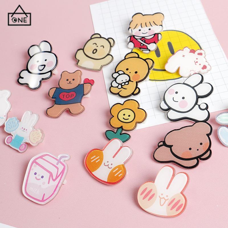 COD❤️Bros Pin lucu  Acrylic Gaya Korea Pin Tas Lucu Cute Pin Import-A.one