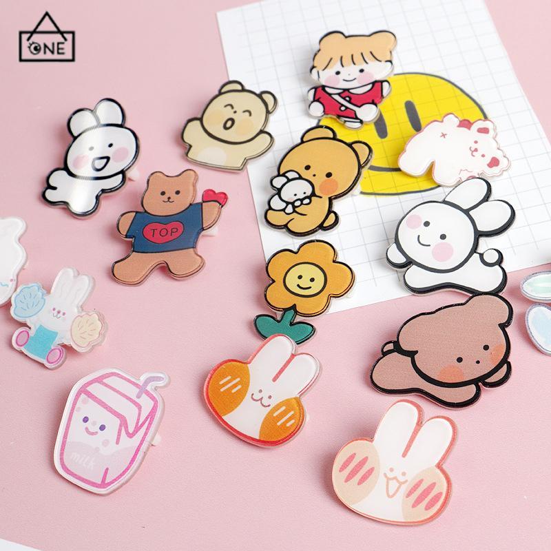 COD❤️Bros Pin lucu  Acrylic Gaya Korea Pin Tas Lucu Cute Pin Import-A.one