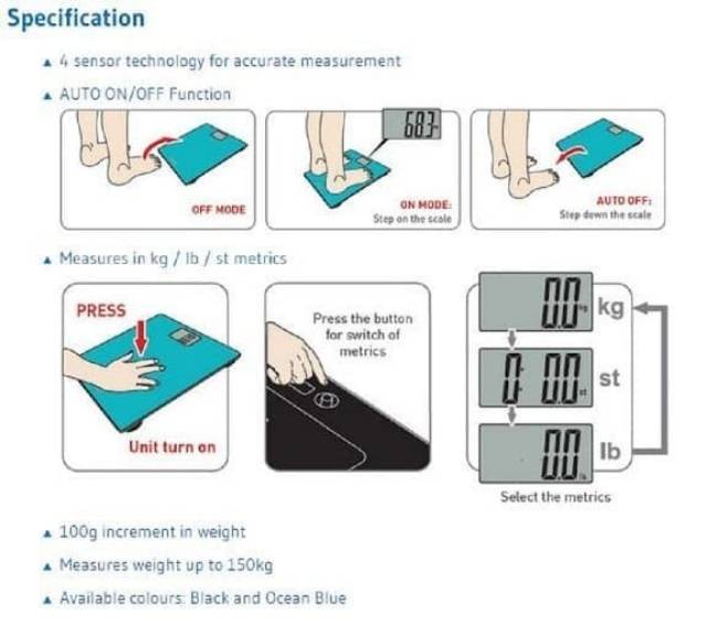 Omron Digital Personal Scale Timbangan Berat Digital HN 289