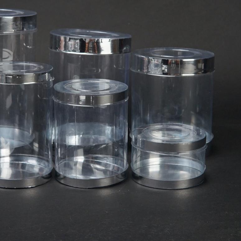 ► Mika Tabung Plastik PET | Toples - Kaleng | Diameter 10cm (10pcs) ✰