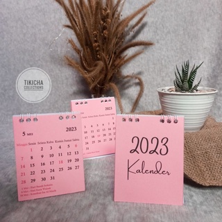 Kalender 2023  mini warna pastel estetik kekinian vintage ada pasaran jawa