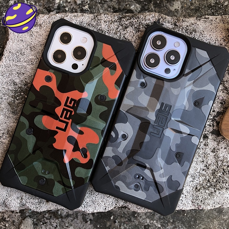 Uag Casing iPhone 14 13 12 11 Pro Max 14Max Motif Camo Militer Shockproof