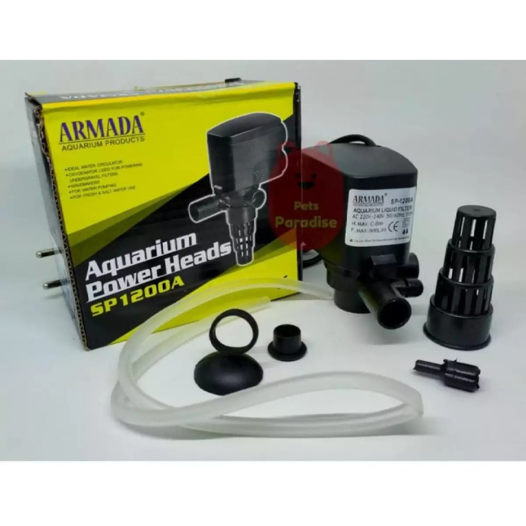 Mesin Filter Aquarium 1200 max 50cm (MERK SESUAI STOK) Power head / Water pump / mesin pompa