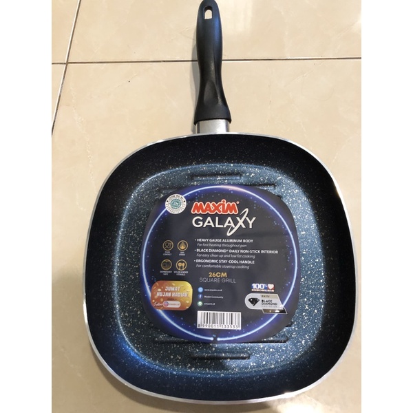 Maxim galaxy square grill 26cm GAL26GRILL fry pan grill panggangan