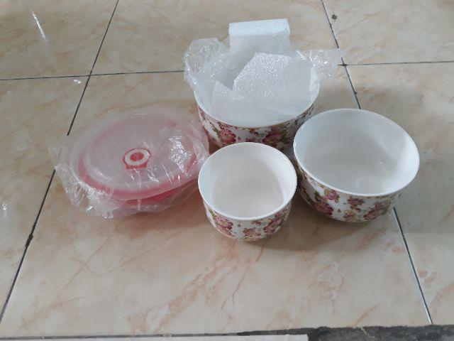 Vicenza Food Container Ba780 Motif Mawar & Melati - Garansi Original Tempat Makanan Bekal