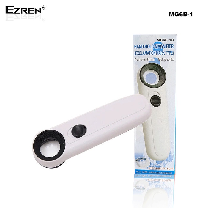 

CODE674 Ezren EZ-0250 portable 40X mini led magnifying glass Pembesar MG6B-1B