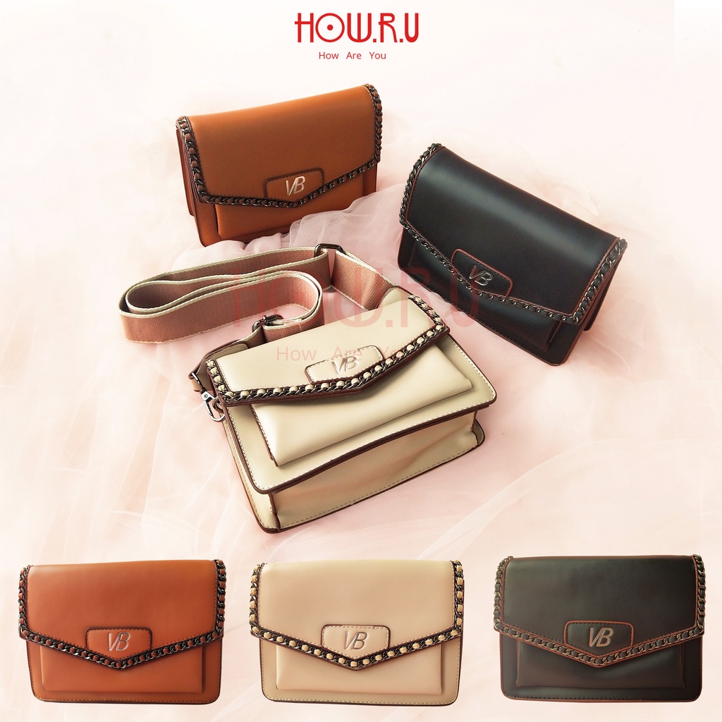 HOW.R.U | Tas Selempang Wanita Emma Crossbody / Basic Sling Bag Earthy Color 2819